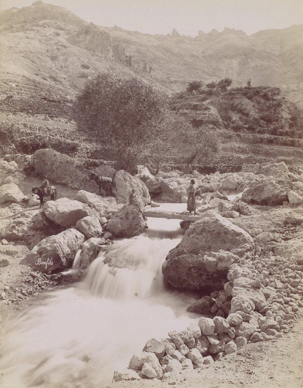 Cous du Kadisha, Monte Libon, 1860er-80er, gedruckt ca. 1870 von Félix Bonfils