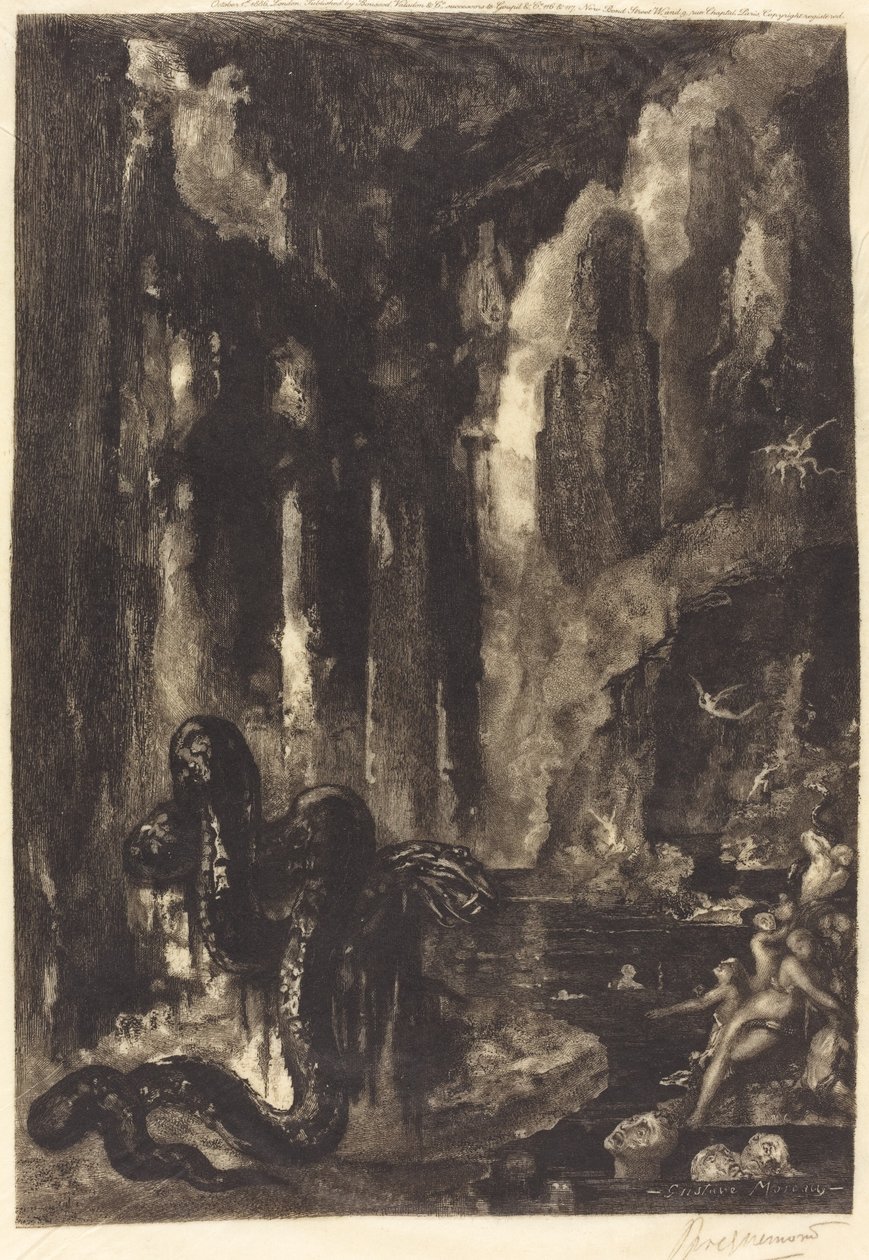 Ohne Titel (Der Traum des Moguls?) von Félix Bracquemond after Gustave Moreau