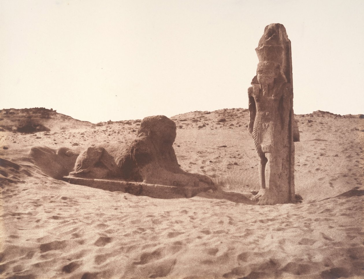 Séboûah, Tempel, Koloss und Sphinx der linken Seite der Allee von Félix Teynard