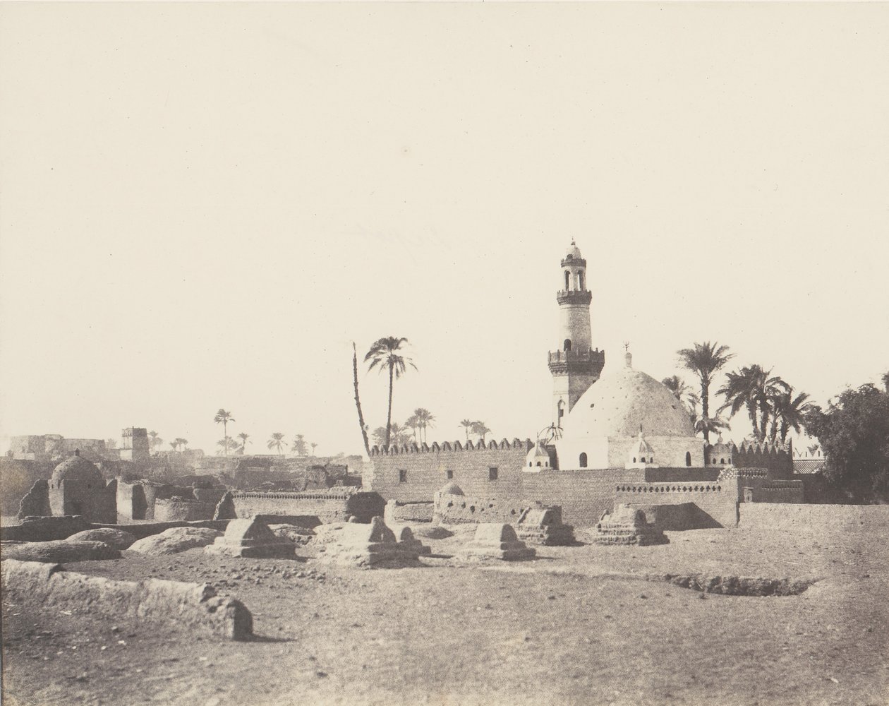 Souâdj, muslimischer Friedhof und Grab von Mourâd-Bey, 1851-52, gedruckt 1853-54 von Félix Teynard