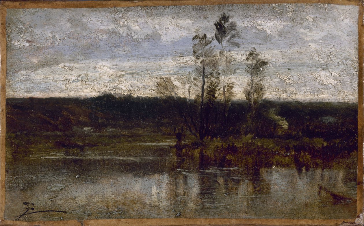 Flussufer, zwischen 1850 und 1860 von Félix Ziem