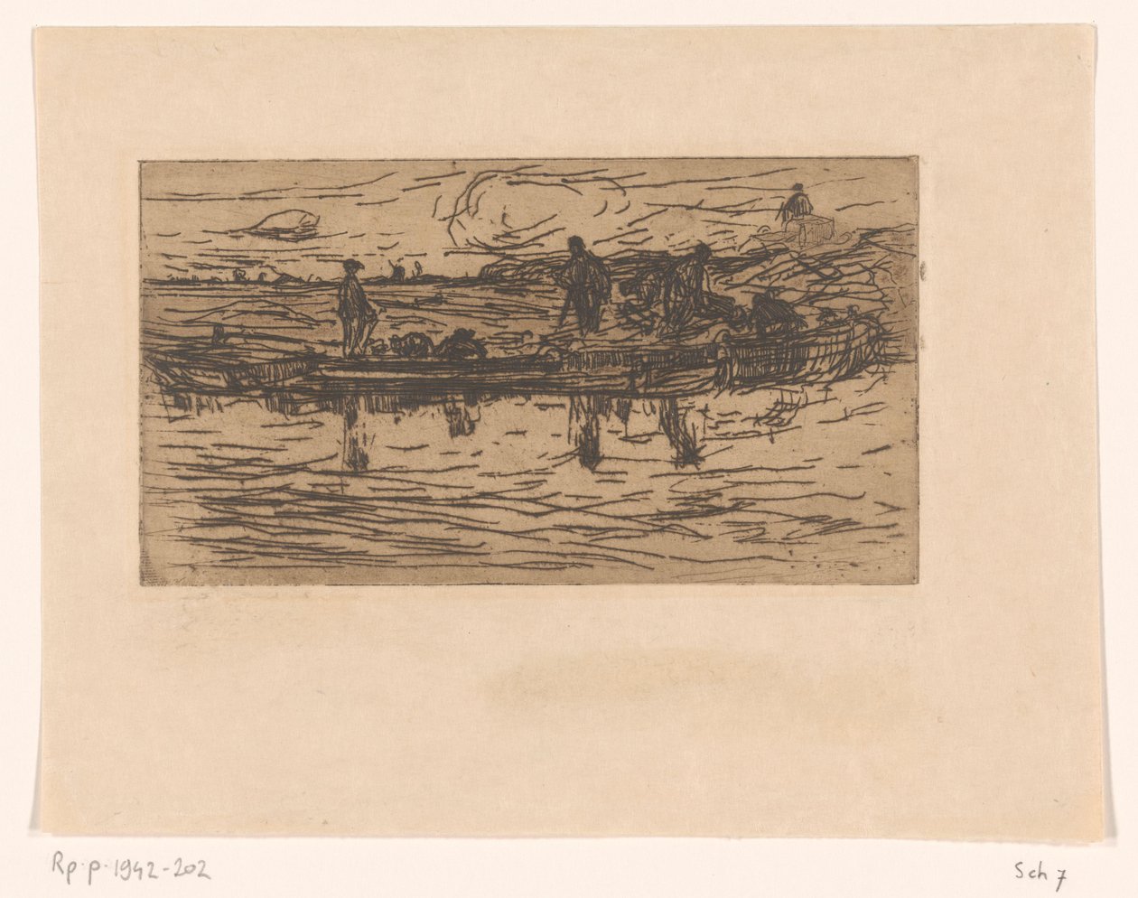 Landschaft mit zwei Figuren am Wasser von Floris Verster