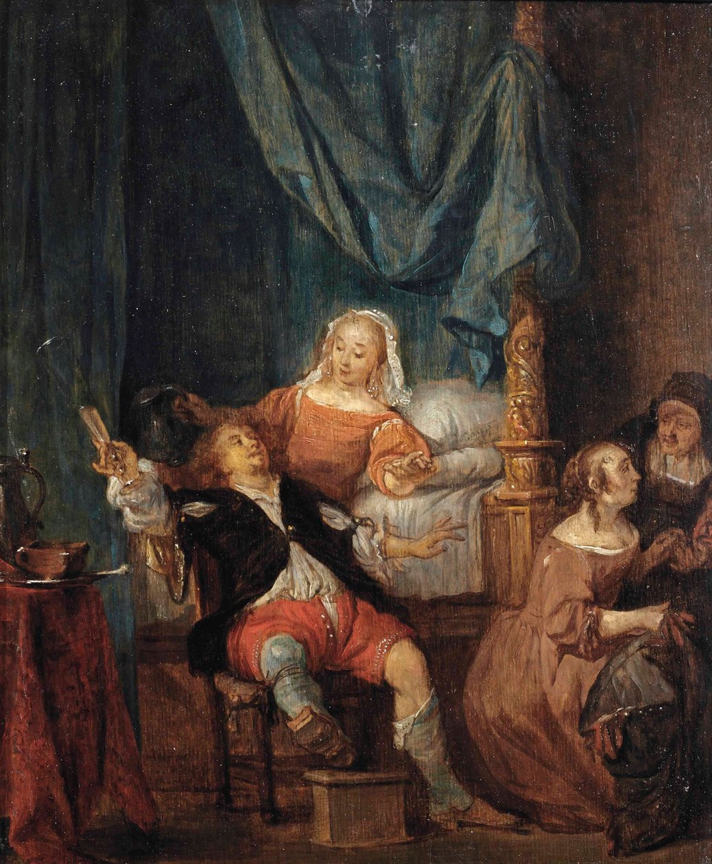 Der verlorene Sohn im Bordell von Follower of Gabriël Metsu