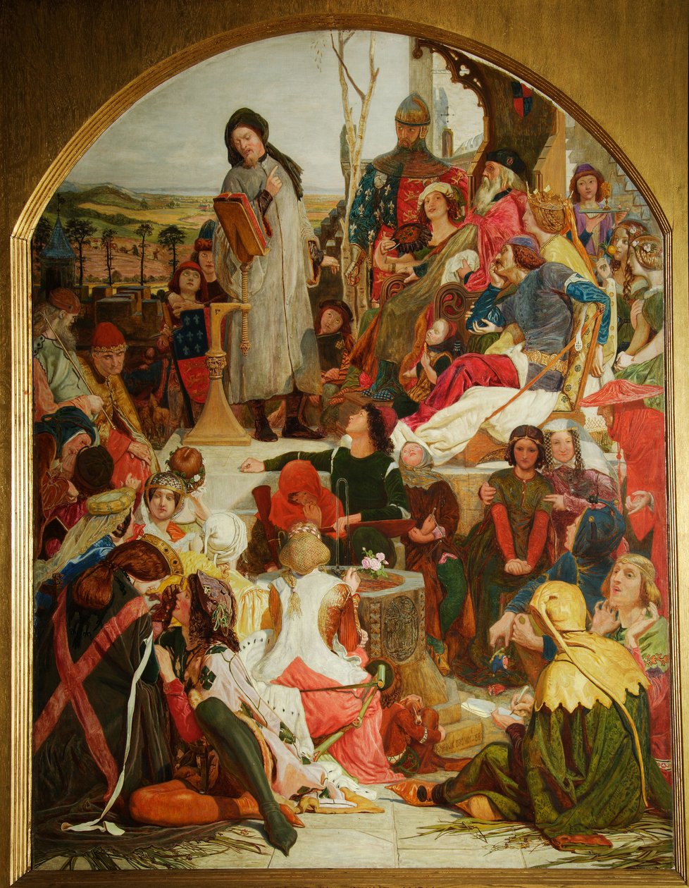 Chaucer am Hof von Edward III., 1847-1852 von Ford Madox Brown