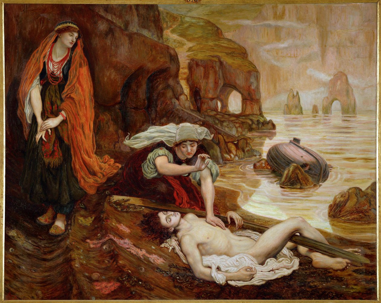 Haydee entdeckt den Körper von Don Juan von Ford Madox Brown