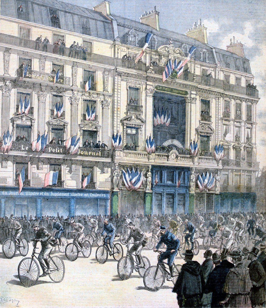 Start des Paris-Brest-Paris Radrennens, 1891 von Fortuné Méaulle