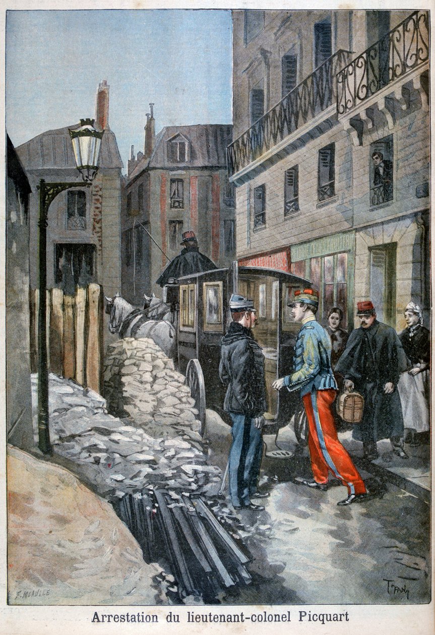 Die Verhaftung von Oberstleutnant Picquart, 1898 von Fortuné Méaulle
