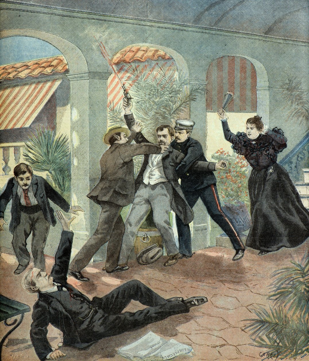 Mord an Antonio Canovas del Castillo durch den Anarchisten Michele Angiolillo von Fortune Louis Meaulle
