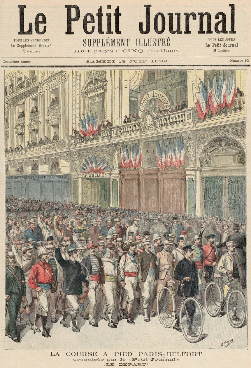 Der Start des Straßenrennens von Paris nach Belfort, aus 