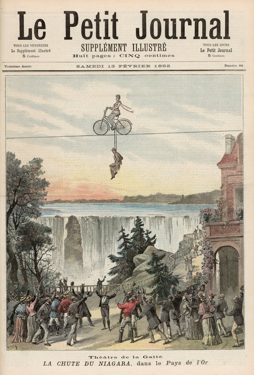 Theatre de la Gaite Darsteller bei den Niagarafällen, aus 