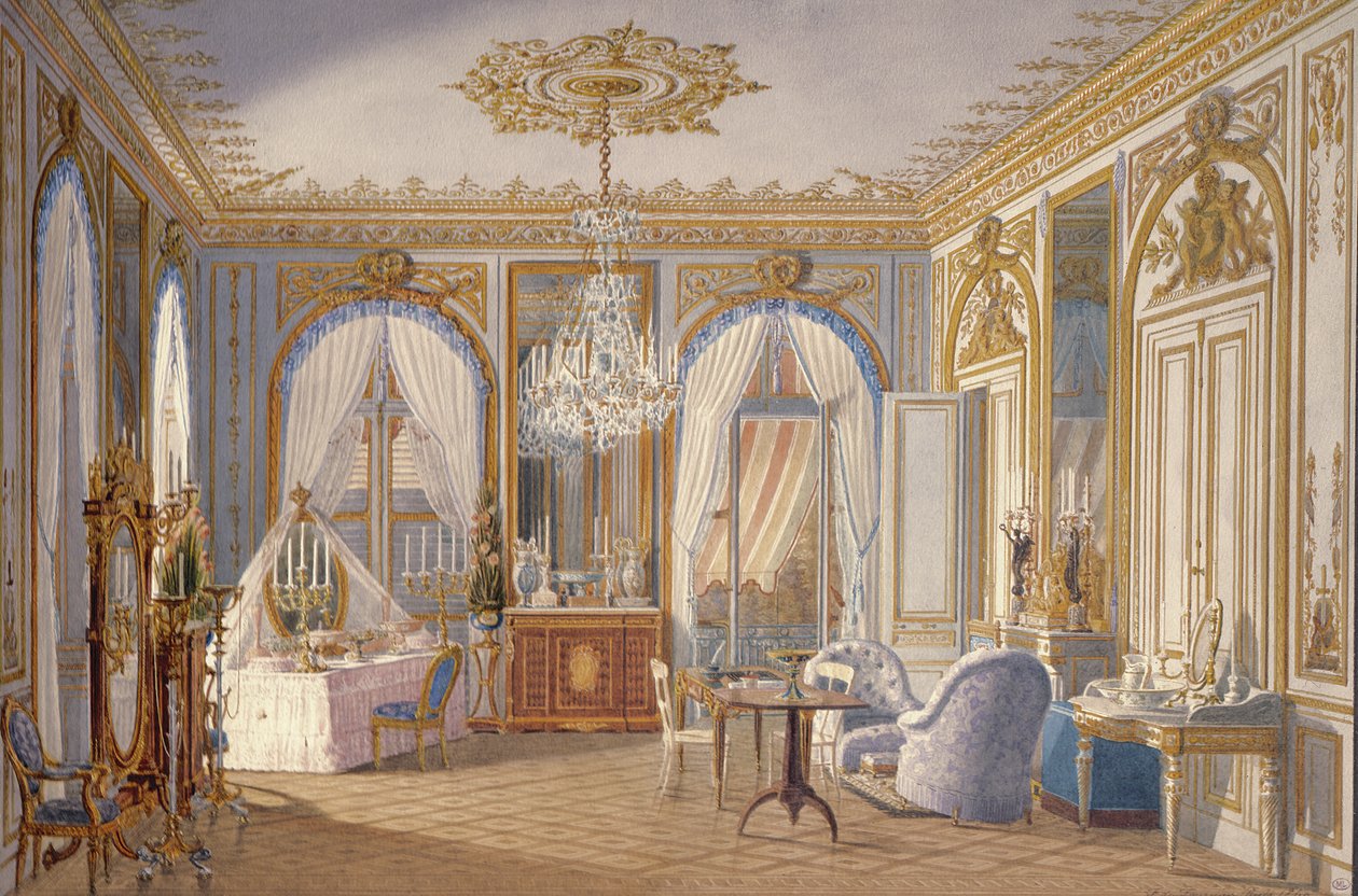 Ankleidezimmer der Kaiserin Eugenie in Saint-Cloud, 1860 von Fortune de Fournier
