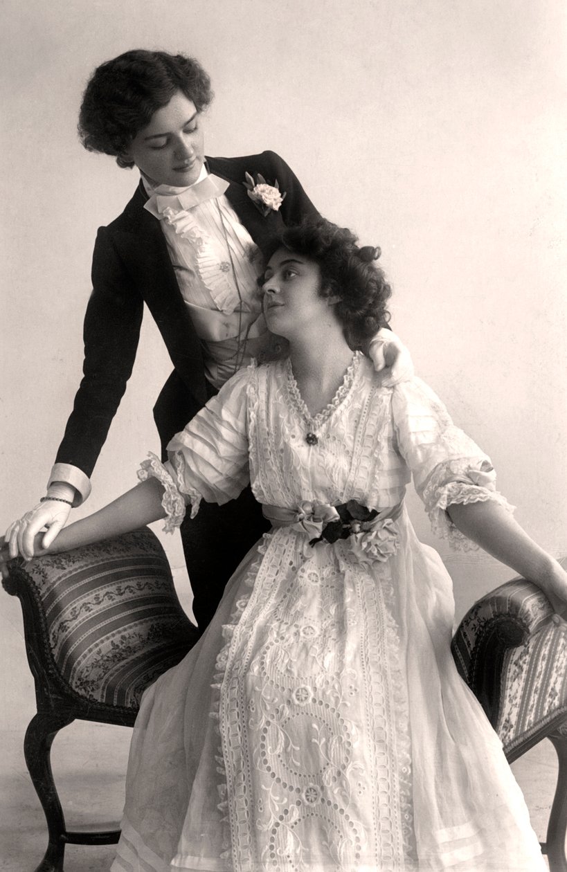Lily Elsie 1886-1962 und Adrienne Augarde 1882-1913, englische Schauspielerinnen, 1907 von Foulsham and Banfield