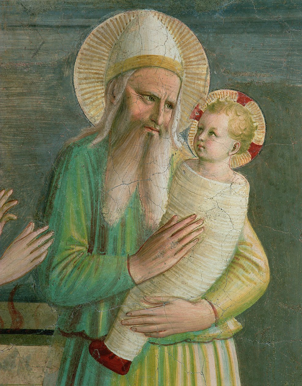 Simeon mit dem Christkind, Detail aus Die Darstellung im Tempel, 1442 von Fra Angelico