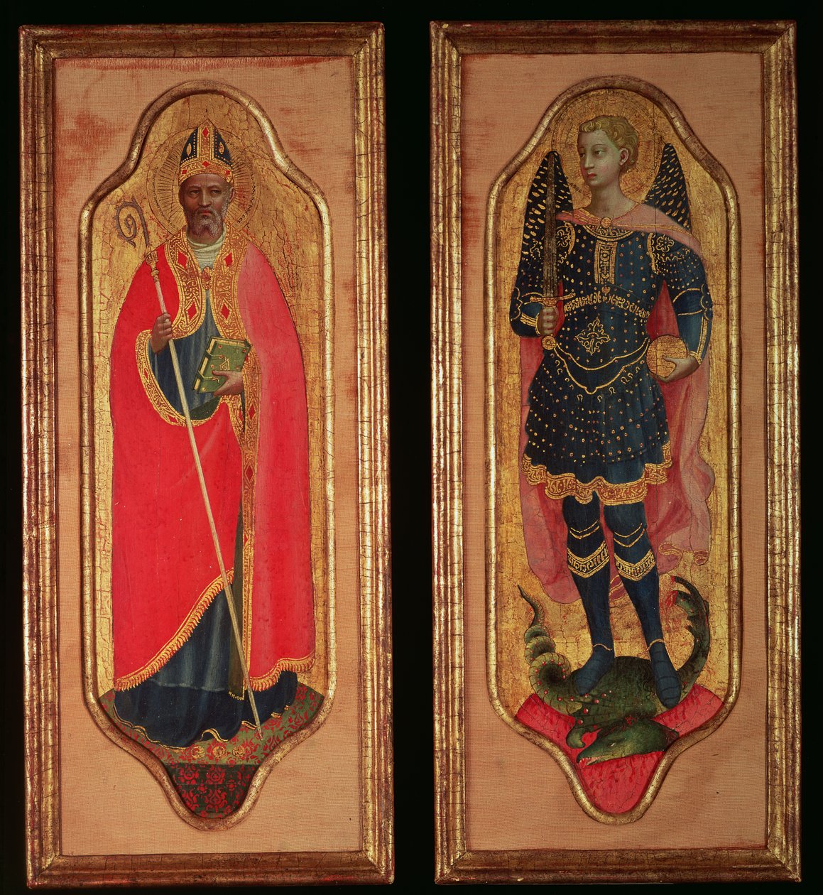 St. Nikolaus von Bari und St. Michael, ca. 1423 von Fra Angelico