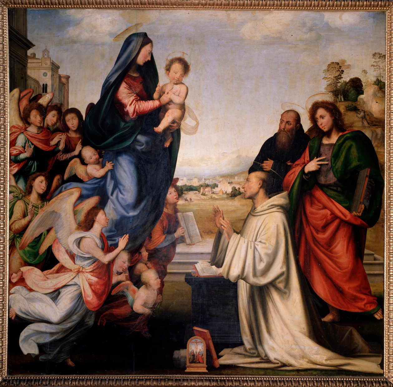 Erscheinung der Madonna an St. Bernhard von Clairvaux von Fra Bartolomeo