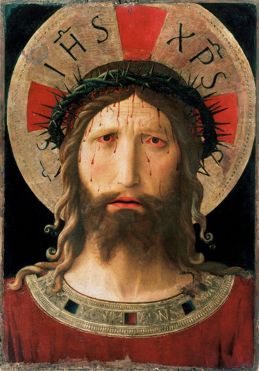 Kopf Christi mit Dornenkrone von Fra  Angelico