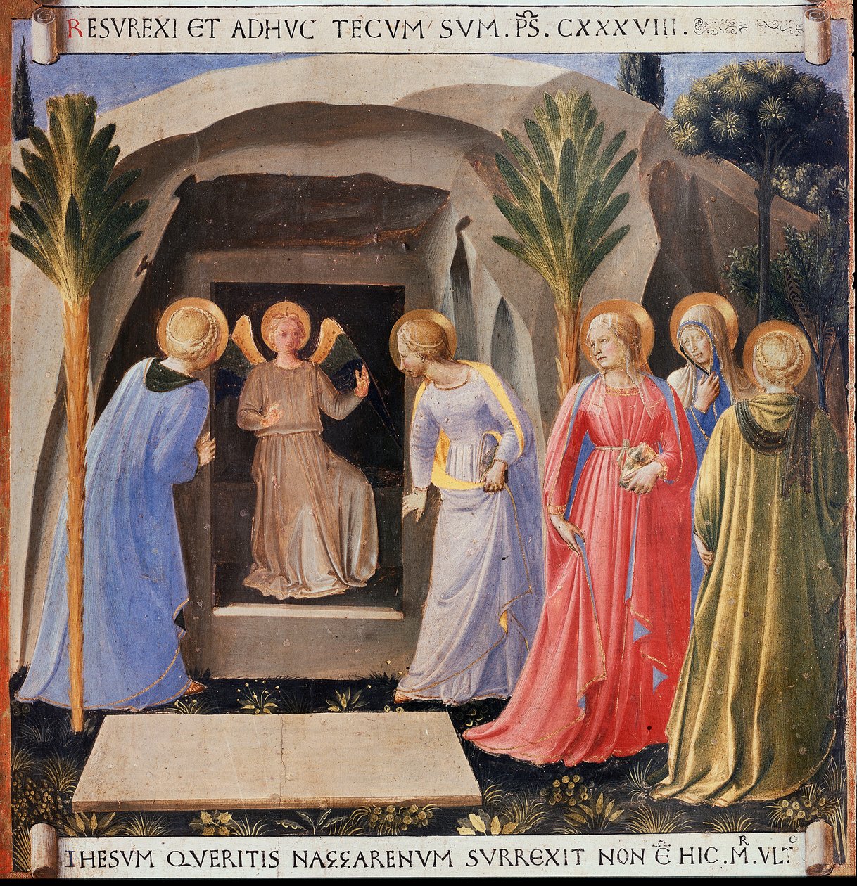 Die drei Marien am Grab. Leben Christi, Armadio degli Argenti von Fra  Angelico