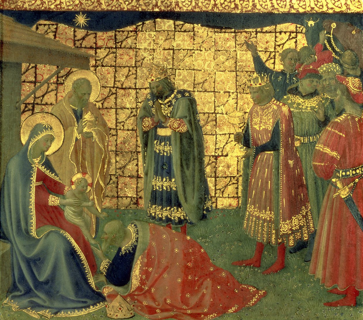 Anbetung der Könige (Detail) von Fra Angelico
