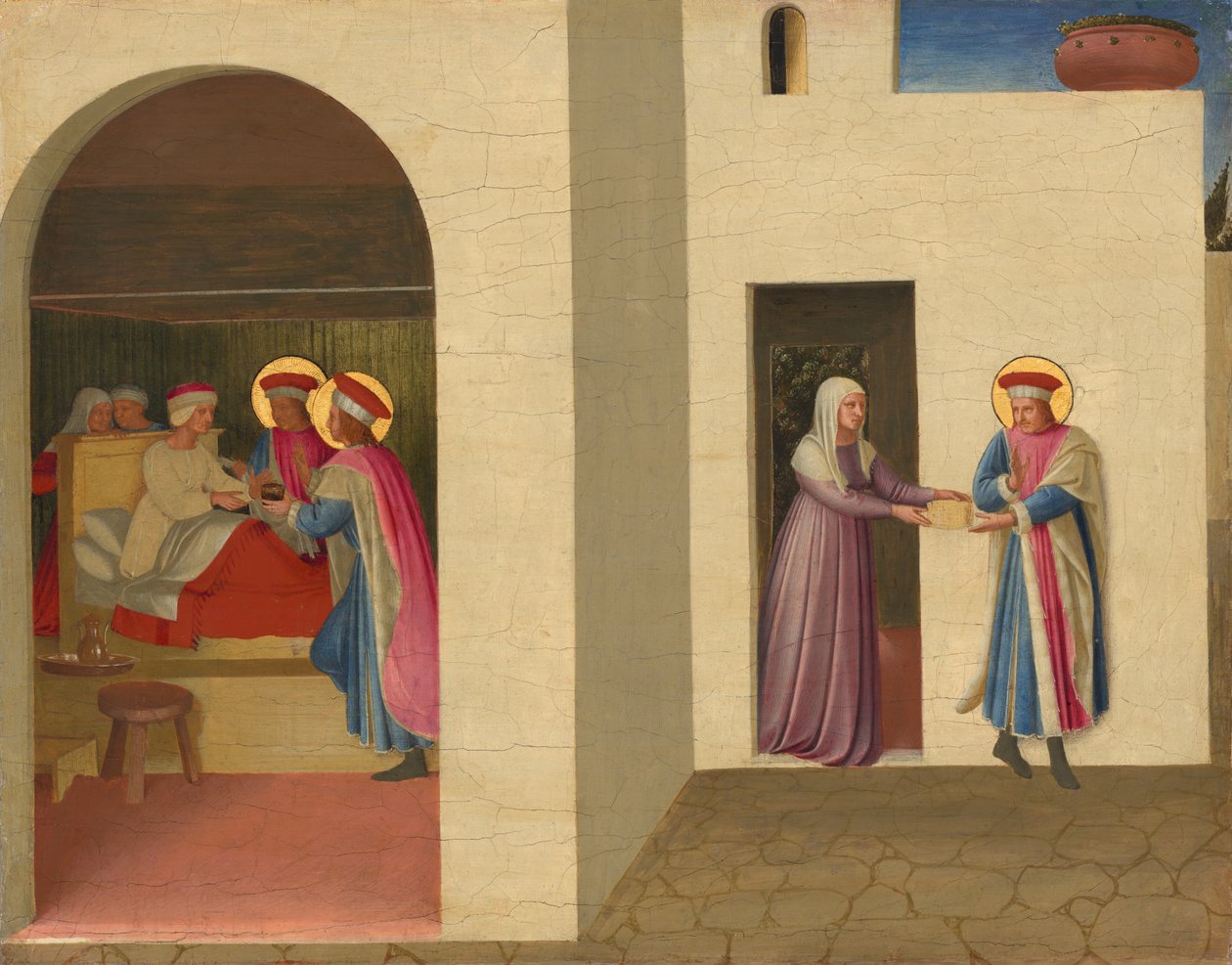 Die Heilung der Palladia durch die Heiligen Cosmas und Damian, um 1438-1440 von Fra Angelico
