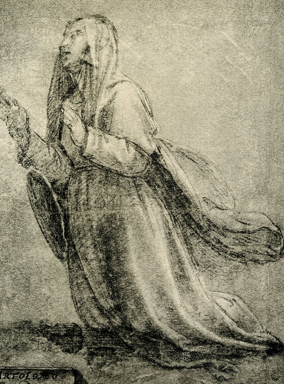 Studie zu St. Katharina von Siena von Fra Bartolomeo