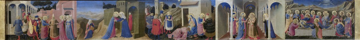 Predella des Altars Die Verkündigung, ca. 1433-1434 von Fra Giovanni Angelico da Fiesole