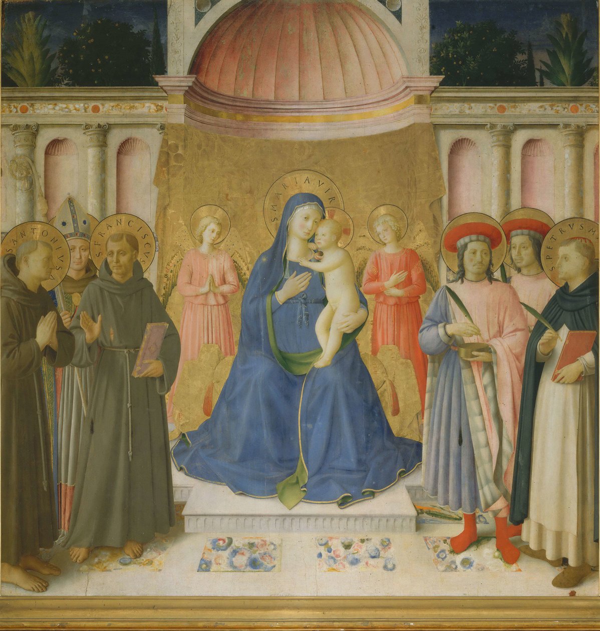 Sacra Conversazione Pala von Bosco ai Frati von Fra Giovanni Angelico da Fiesole