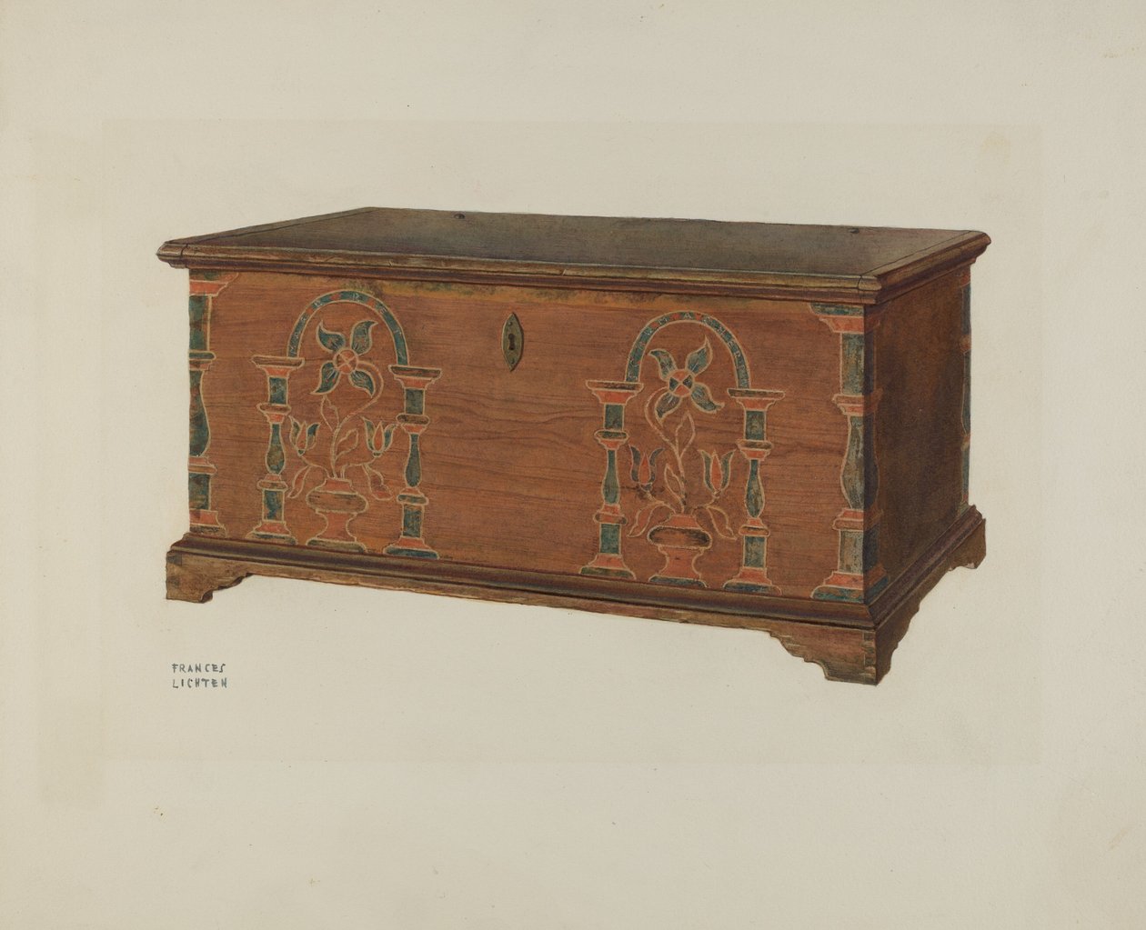 Pa. Deutsche Mitgifttruhe von Frances Lichten
