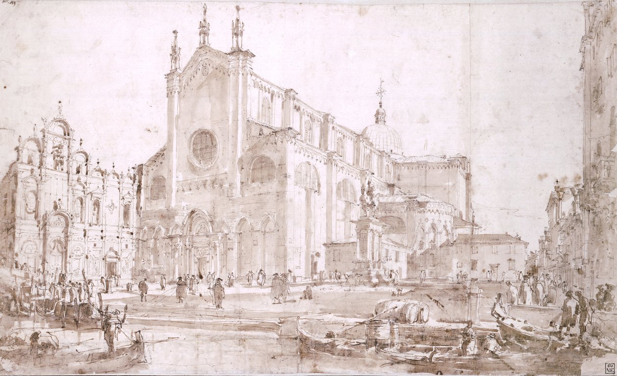 Campo San Zanipolo in Venedig von Francesco Guardi