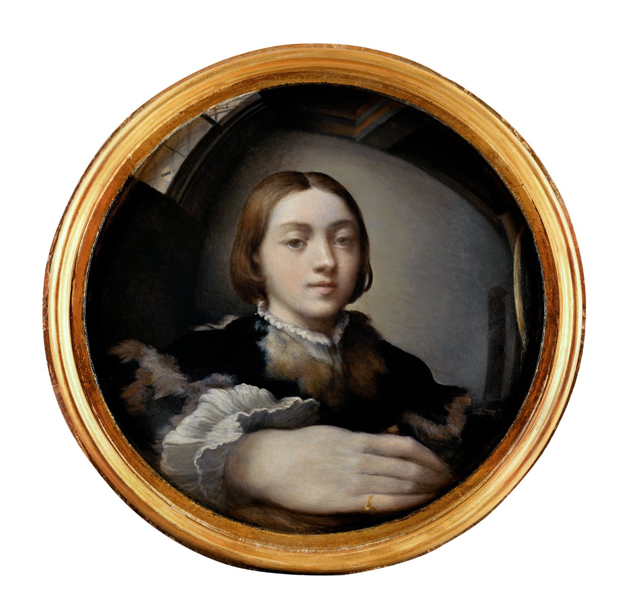 Selbstporträt in einem konvexen Spiegel von Parmigianino