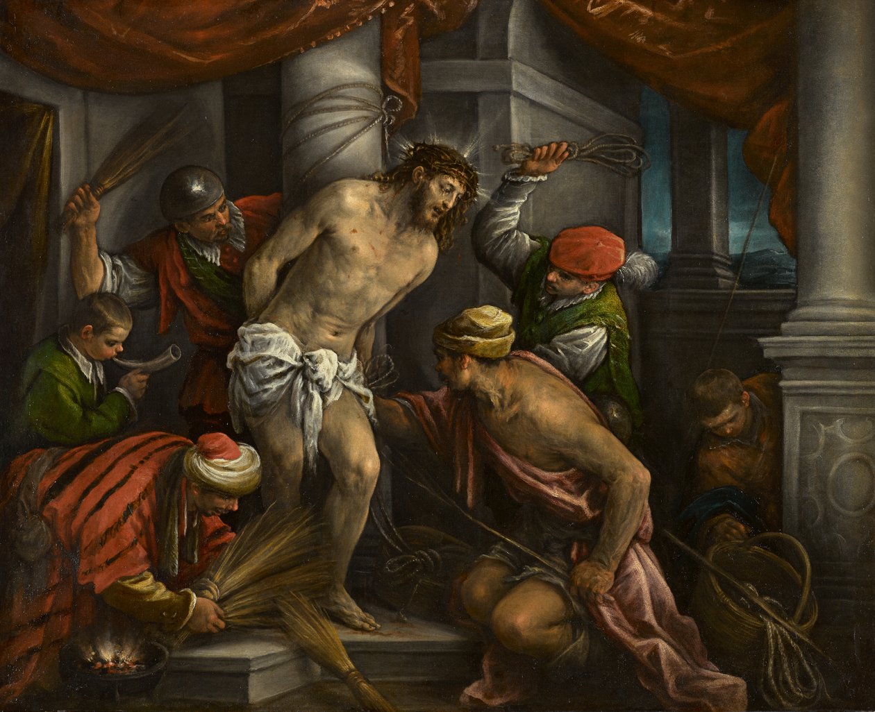 Die Geißelung Christi von Francesco Bassano