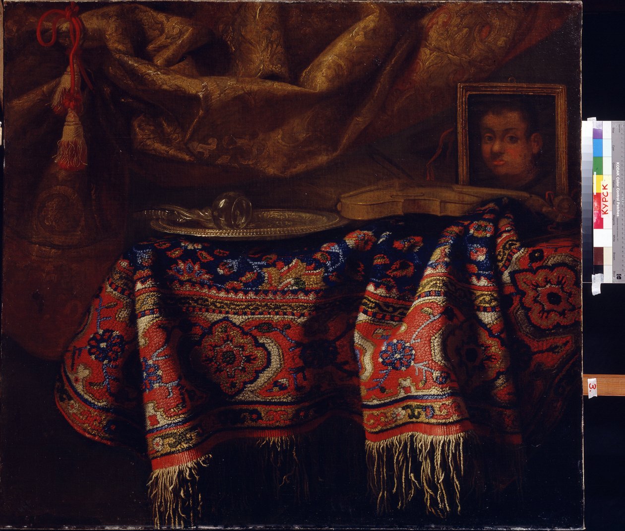 Stillleben mit Selbstporträt von Francesco (b.1640) Fieravino