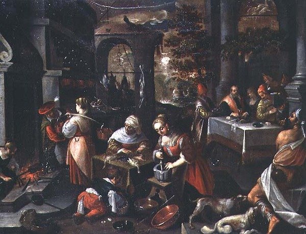 Lazarus beim Festmahl des Reichen von Francesco (circle of) Bassano