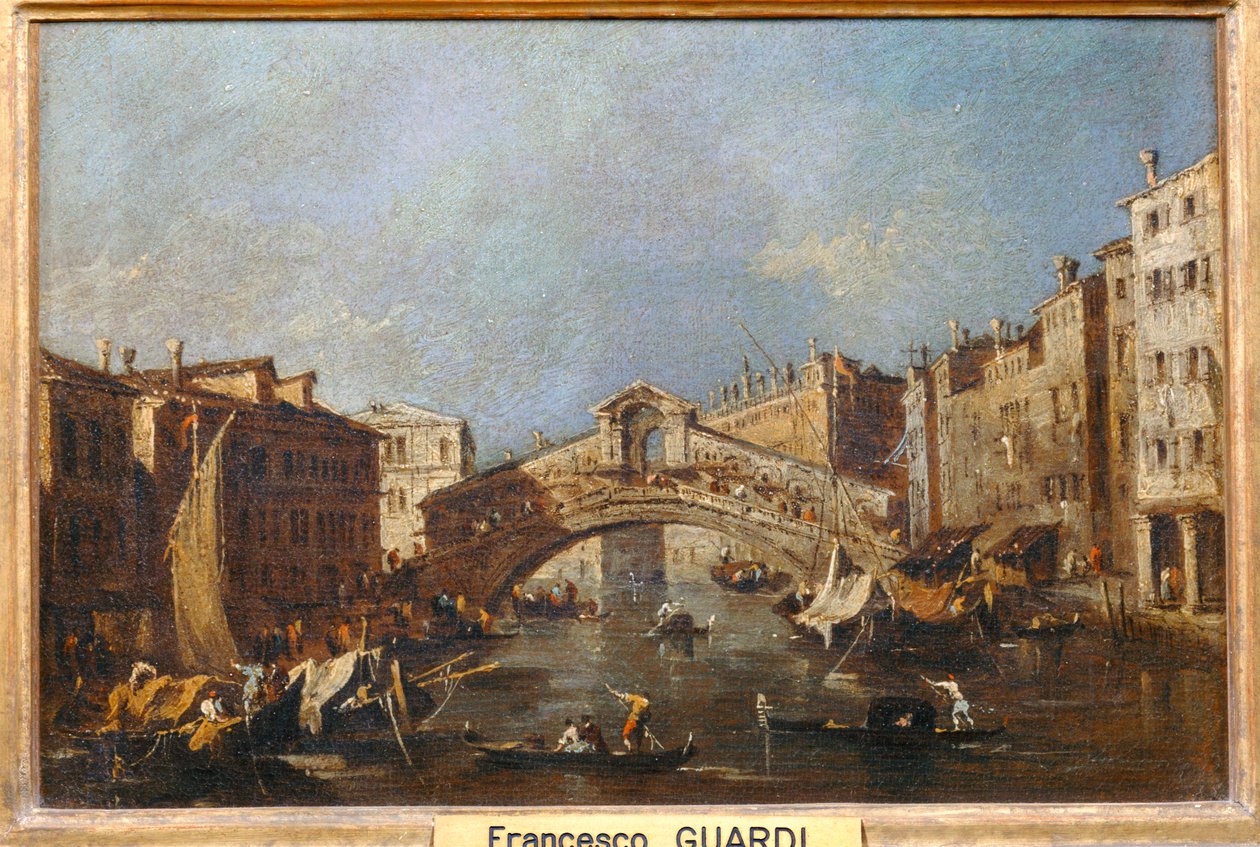 Die Rialtobrücke von Francesco (circle of) Guardi