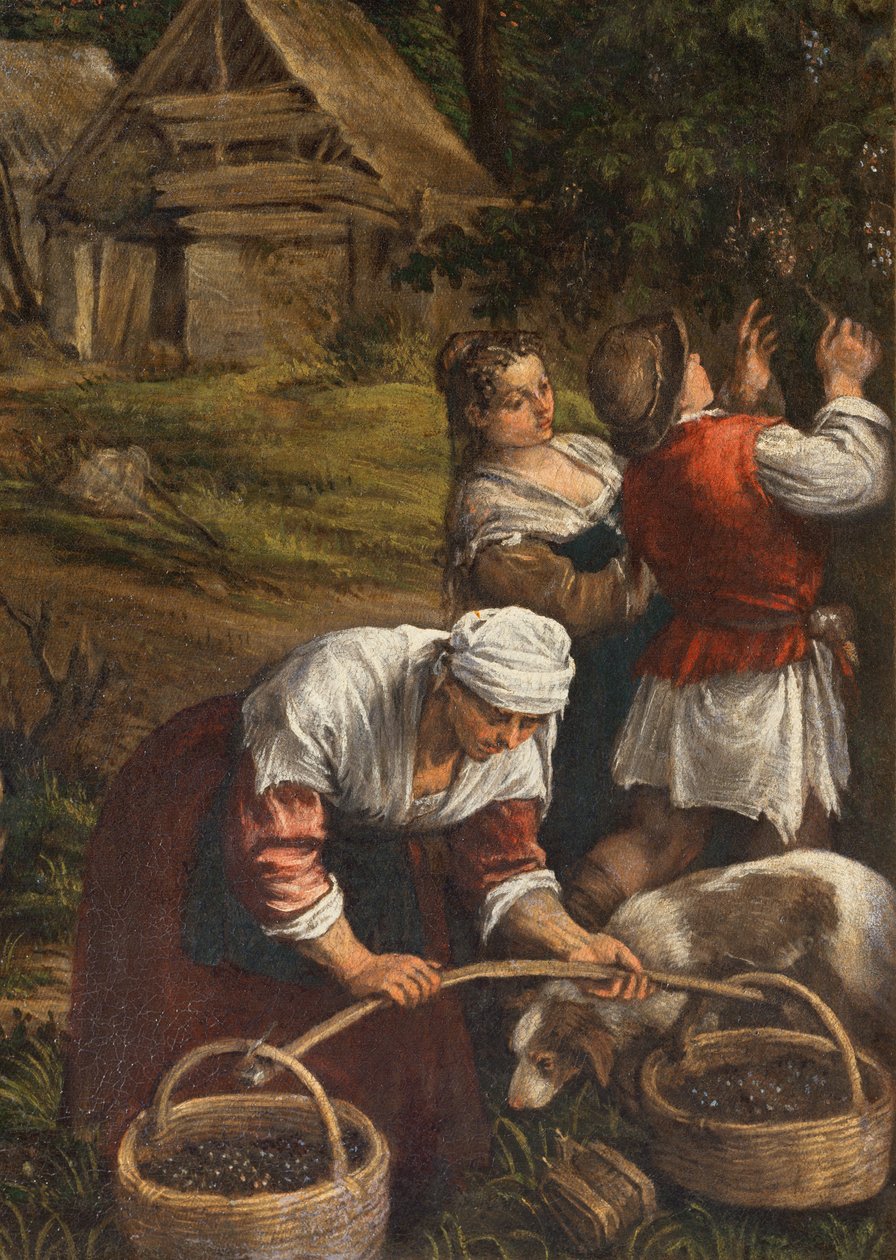 Ernte (Moses empfängt die Zehn Gebote) (Detail) von Francesco Bassano