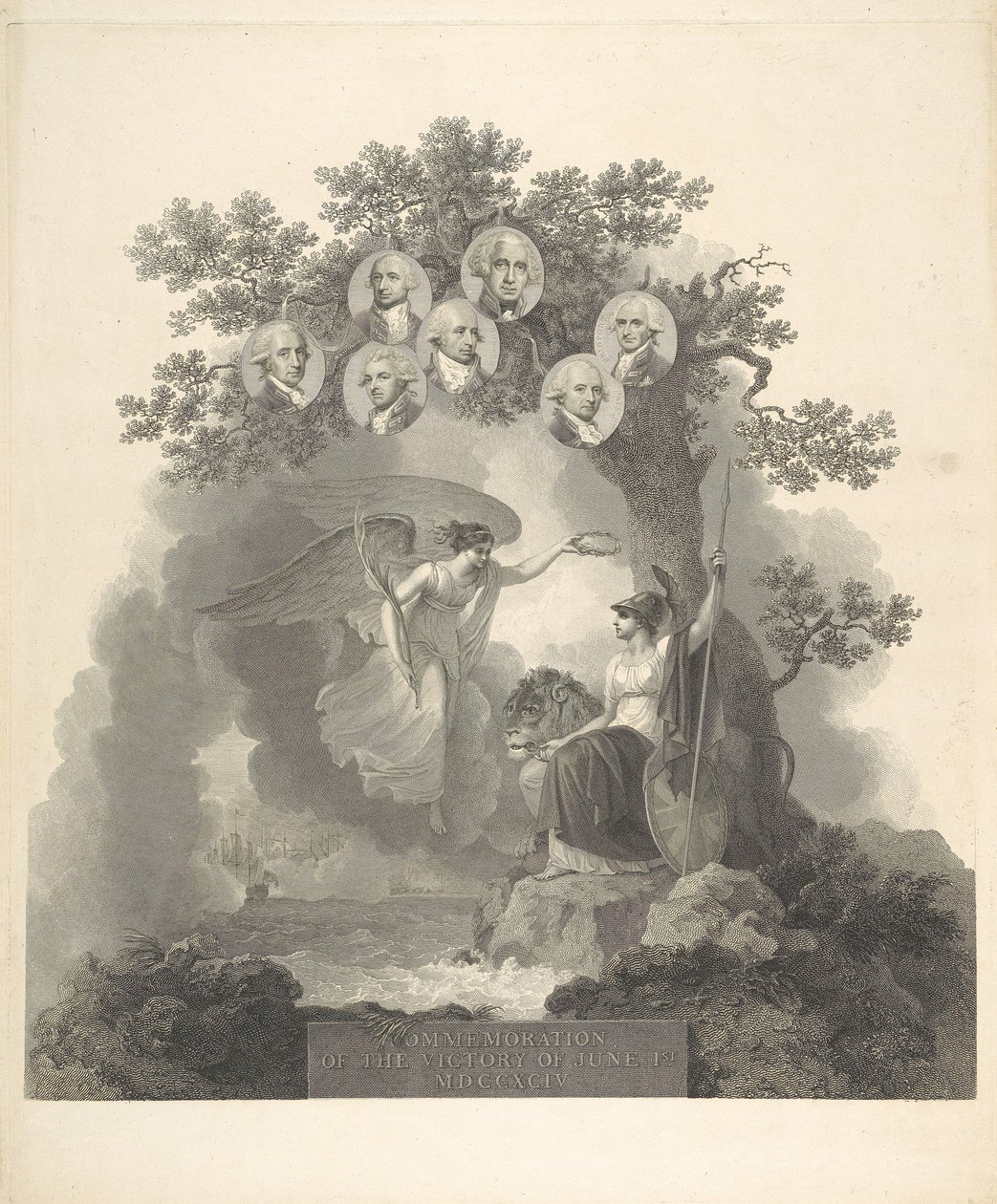 Gedenkfeier des Sieges vom 1. Juni 1794 von Francesco Bartolozzi