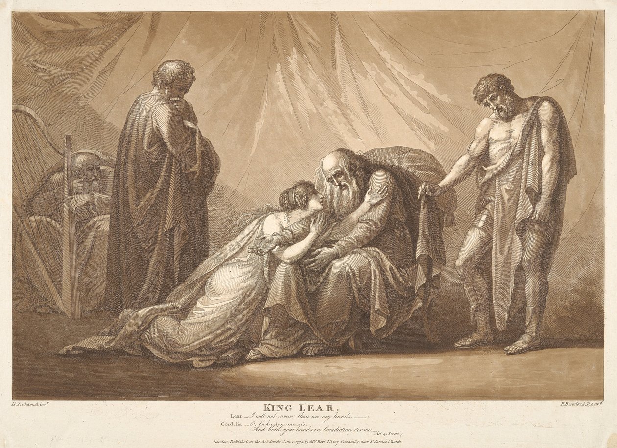 König Lear, Akt 4, Szene VII von Francesco Bartolozzi