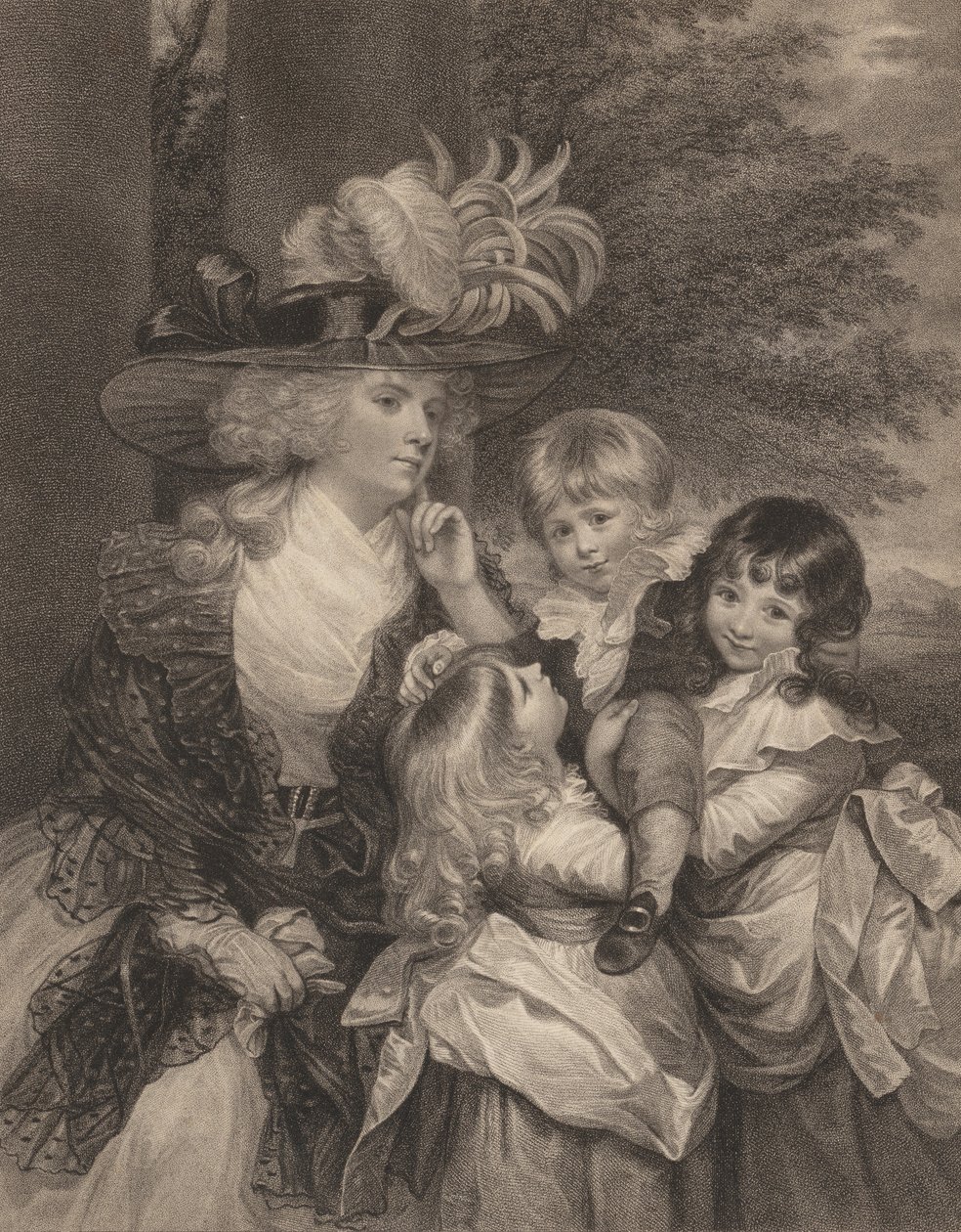 Lady Smith und ihre Kinder, 15. März 1789 von Francesco Bartolozzi