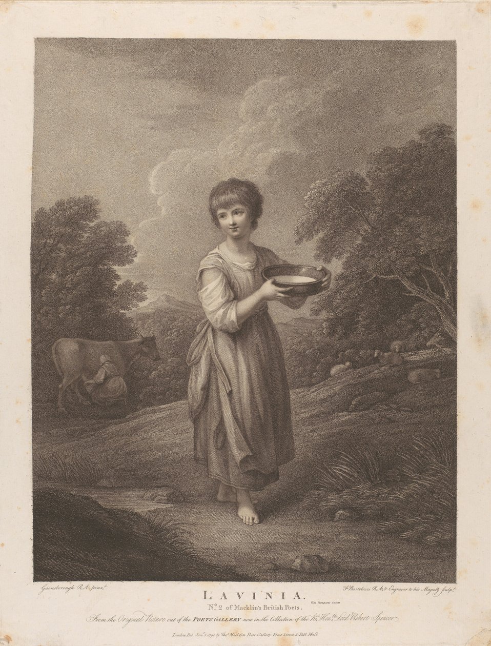 Lavinia, die Milchmagd von Francesco Bartolozzi