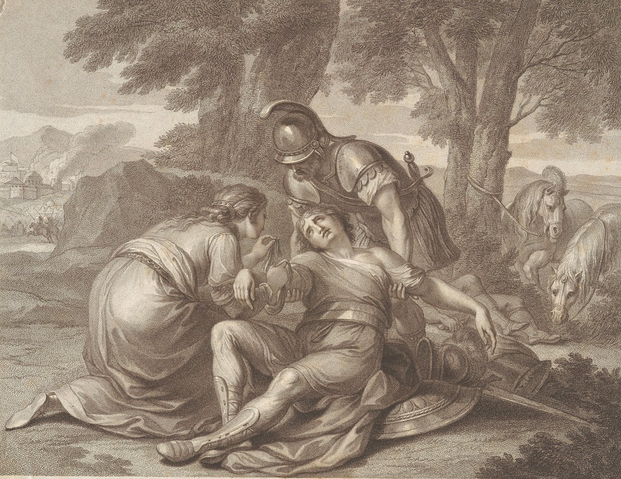 Tancred und Erminia von Francesco Bartolozzi