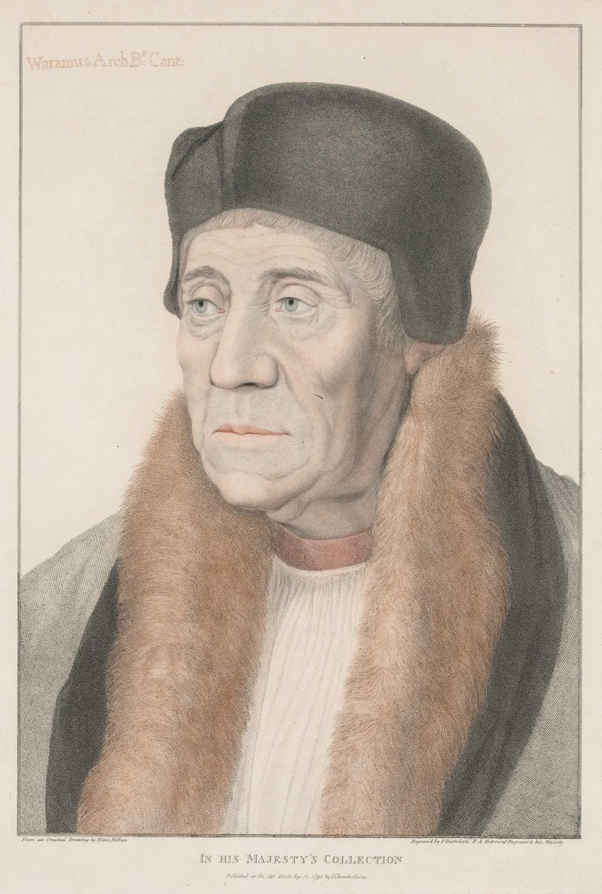 Waramus Erzbischof von Canterbury, 1795 von Francesco Bartolozzi