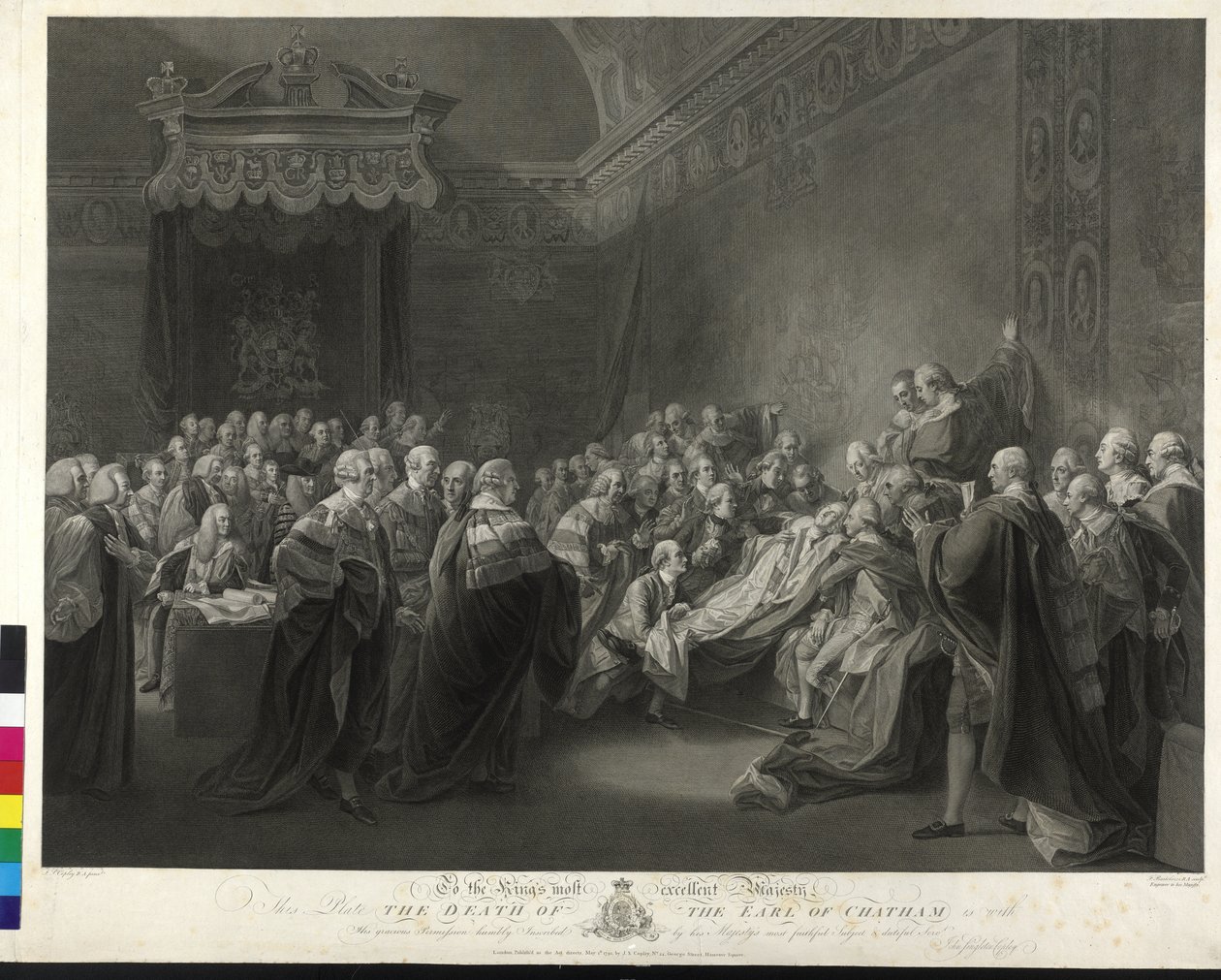 William Pitt Der Tod des Earl of Chatham von Francesco Bartolozzi