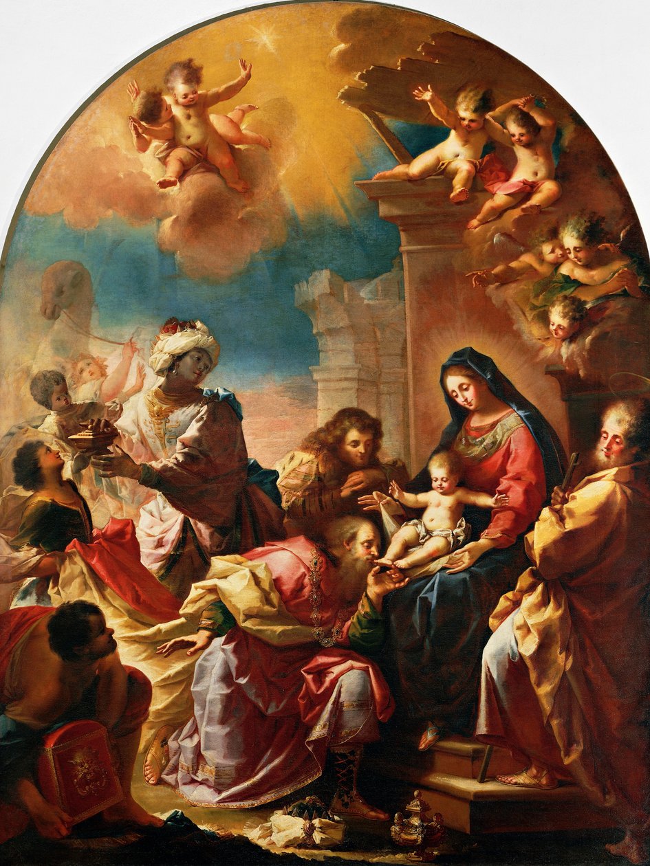 Anbetung der Heiligen Drei Könige, Kirche Santa Maria Assunta in Montedomini, Florenz, Toskana, Italien von Francesco Conti