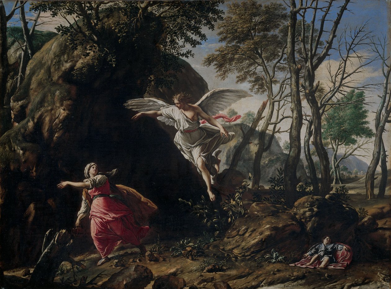 Hagar und Ismael in der Wüste von Francesco Cozza
