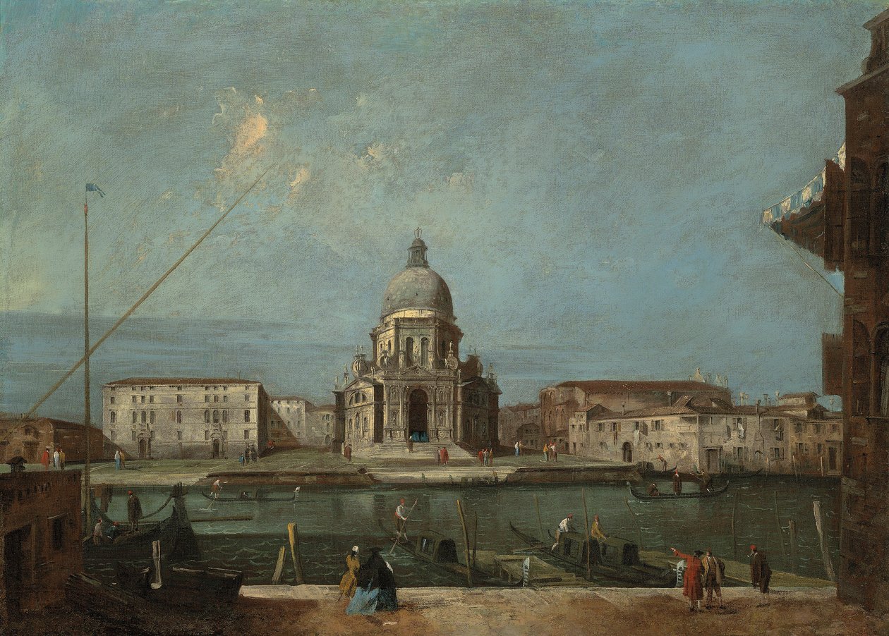 Ansicht des Canal Grande, Venedig, mit der Kirche Santa Maria della Salute von Francesco Guardi