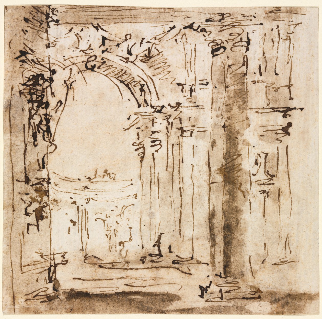 Skizze des Labyrinths der Villa Pisani von Francesco Guardi