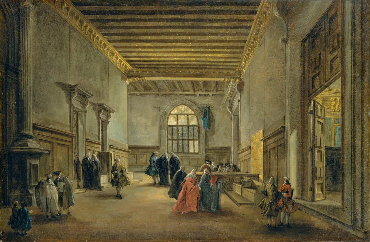 Das Vorzimmer des Sala del Maggior Consiglio von Francesco Guardi