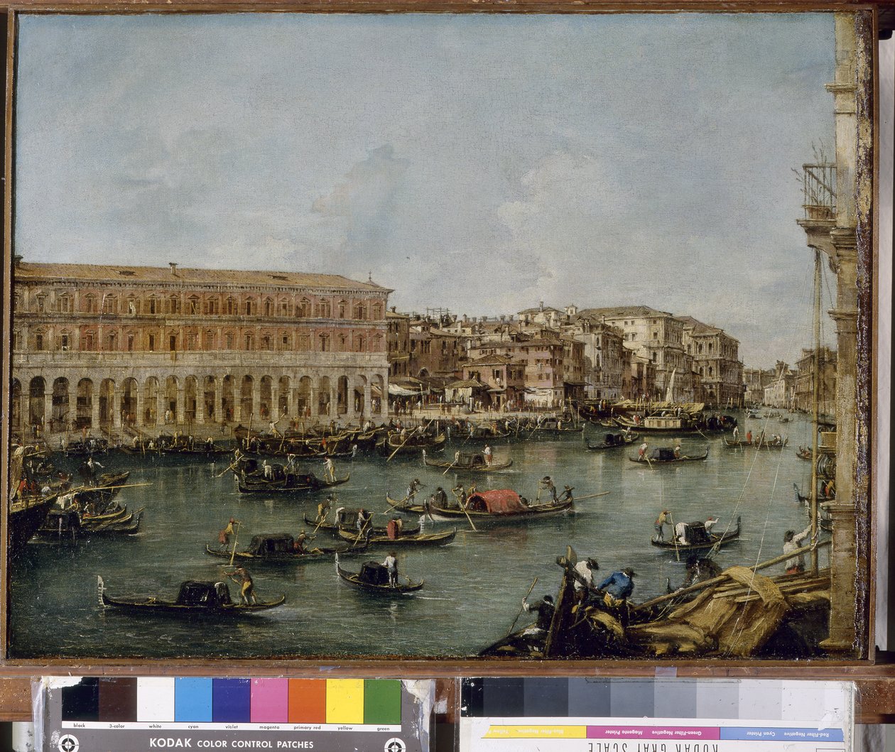Blick auf den Canal Grande mit den Fabbriche Nuove di Rialto, 1756-60 von Francesco Guardi