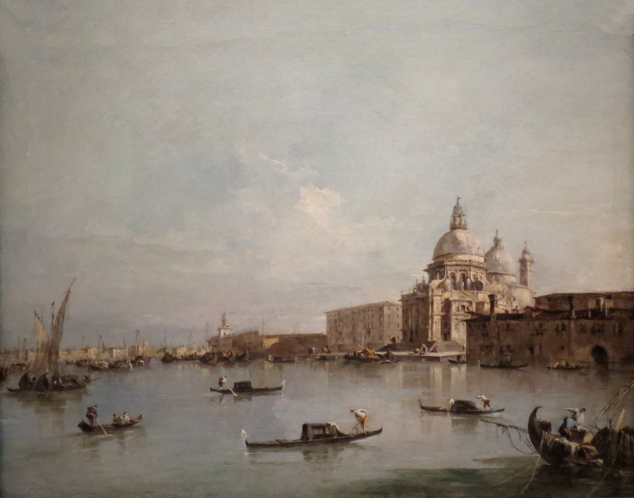 Ansicht der Santa Maria della Salute mit der Dogana di Mare von Francesco Guardi