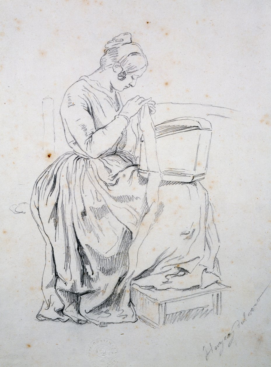 Studie für das Porträt seiner Frau von Francesco Hayez