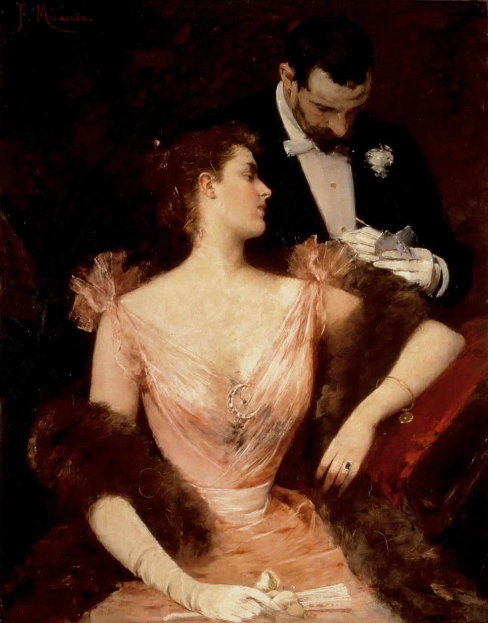 Einladung zum Walzer, um 1894 von Francesco Miralles Galaup